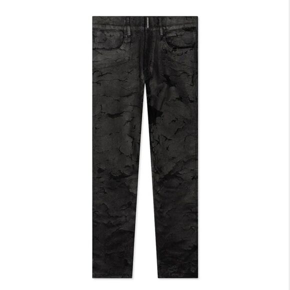 GIVENCHY Crackled Paint Denim Slim Paint crackled integral zip denim 32 $1050 - Picture 10 of 12